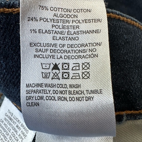 Lucky Brand 410 Athletic Slim Jeans Dark Wash Whiskering Size 32/32 - Picture 11 of 13